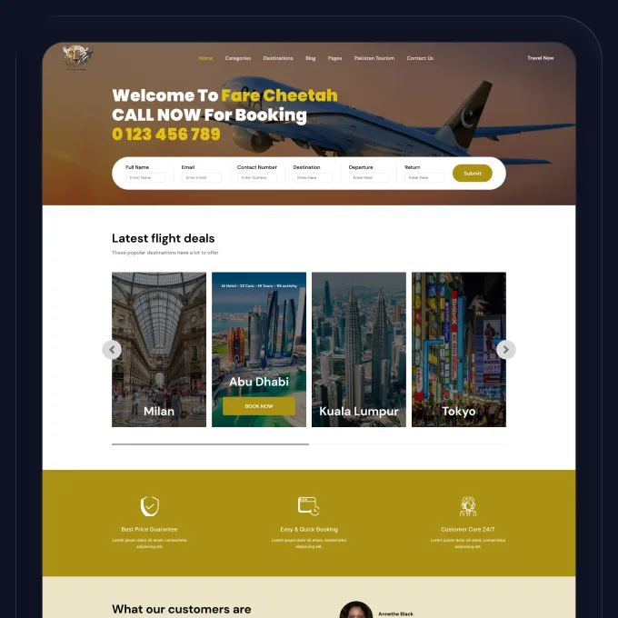 The Fare Cheetah | Custom Theme