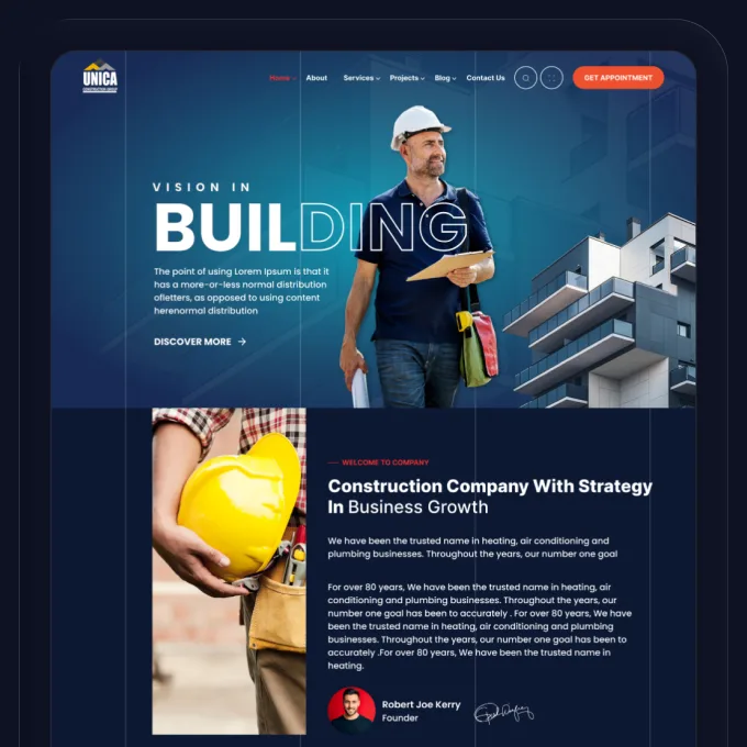 Unicha Construction | React