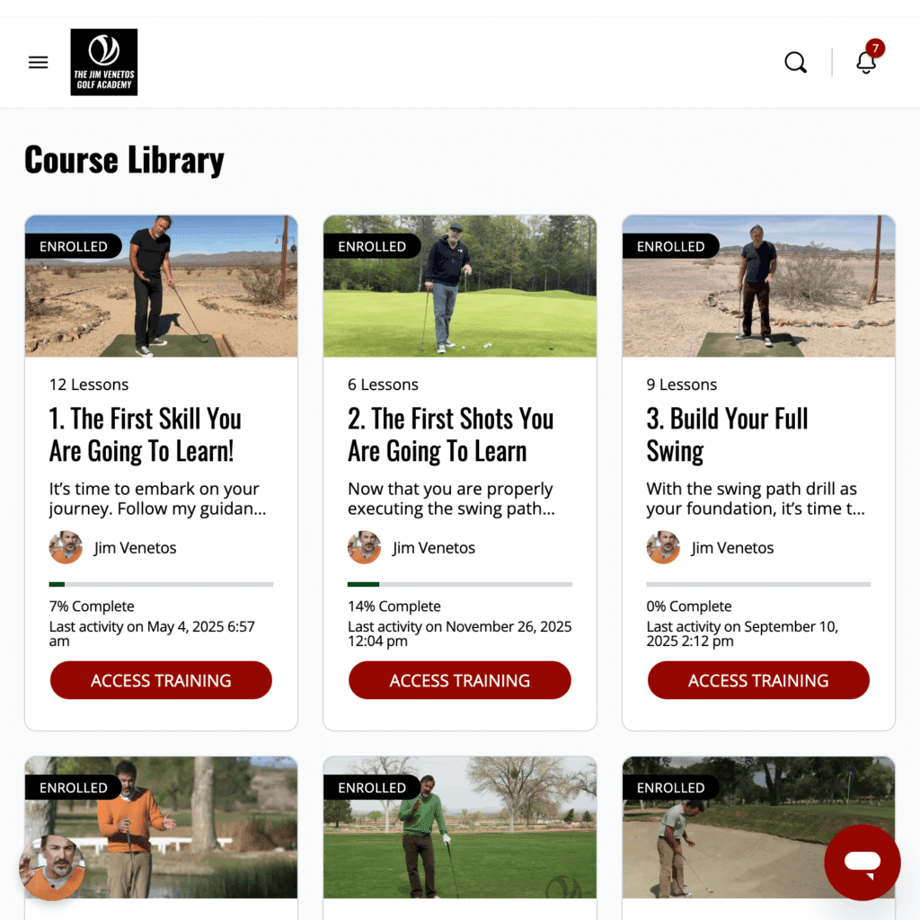 Jim Venetos Golf Academy | Custom WordPress Gamification Plugin