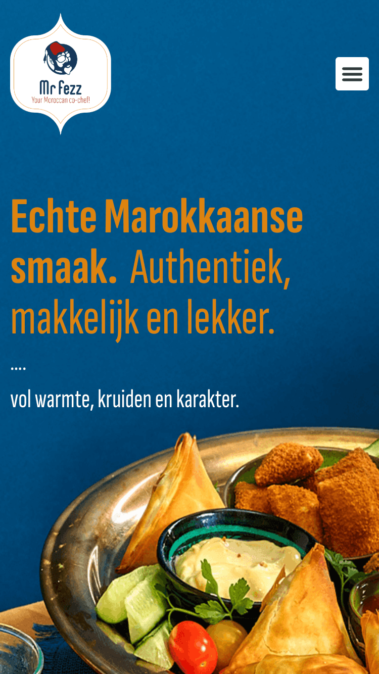 Mr. Fezz | Moroccan Food Brand Website mobile view