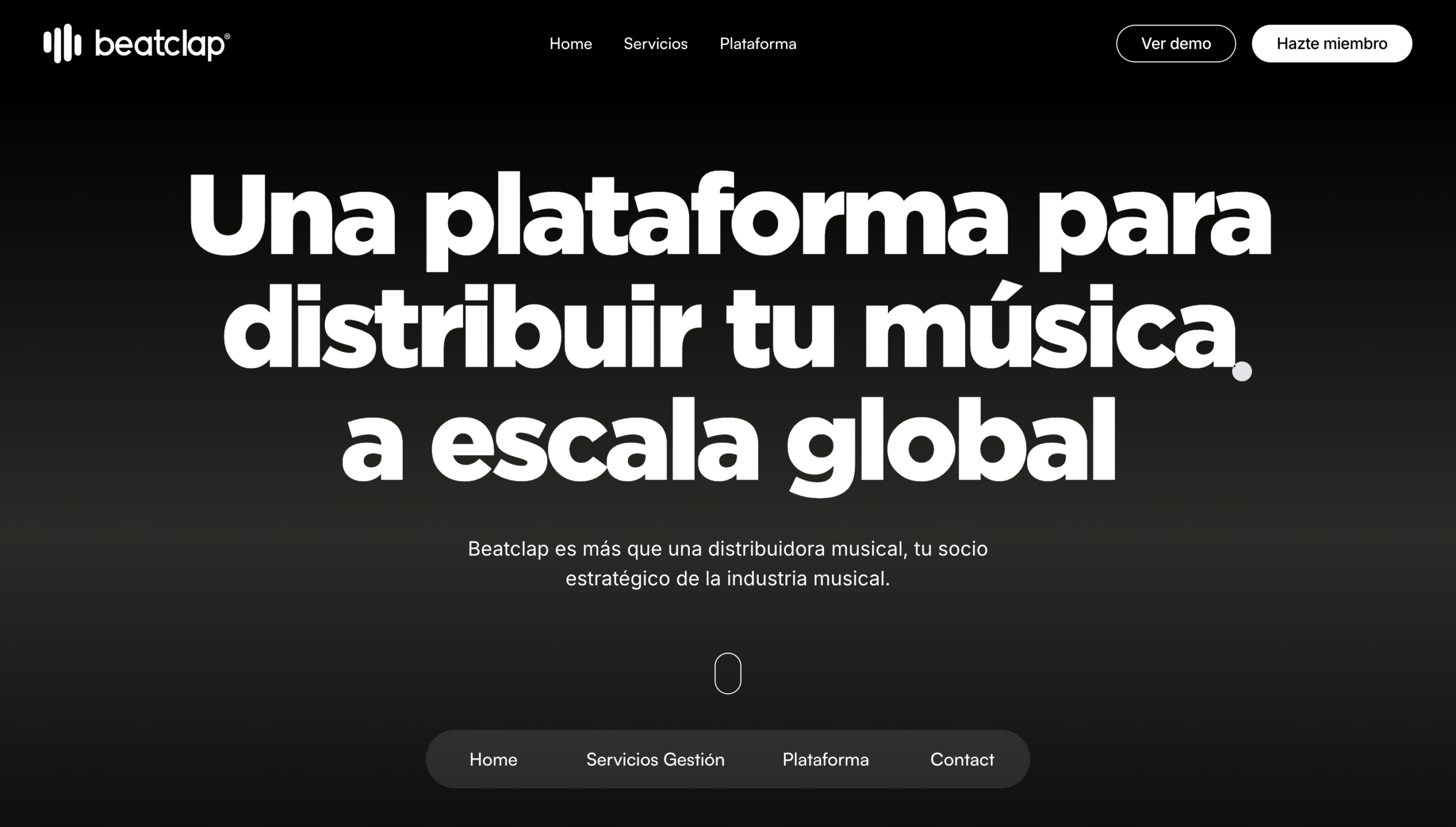 Beatclap | Music Distribution SaaS Platform desktop view